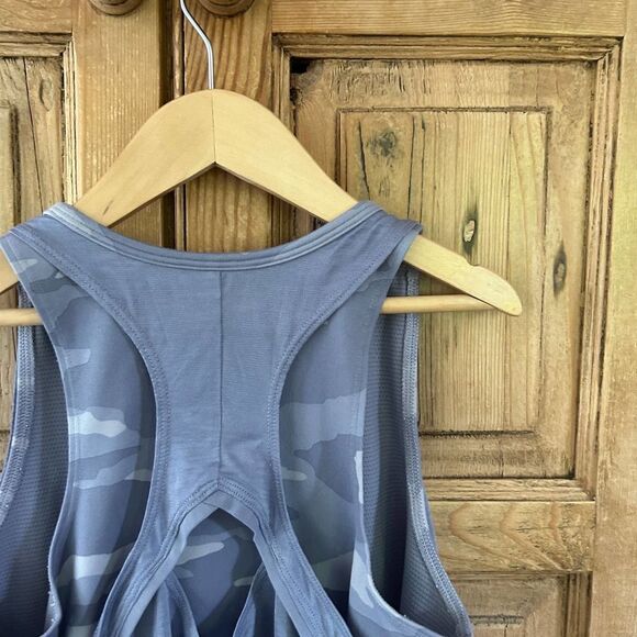 Athleta Girl XL Pale Blue / Purple Double Layered Tank Top Athletic *Flawed* - Picture 6 of 9